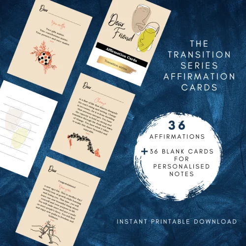 #dearfriend transition series affirmation cards